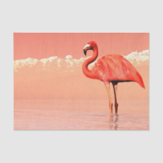 Roze flamingo in water - 3D geeft terug Tissuepapier