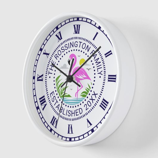 Roze Flamingo in Water Familienaam Datum Este N (Hoek)