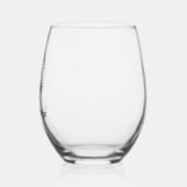 Roze Flamingo in Water Team Naam Datum Est N Wijnglas Zonder Voet (Links)