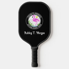 Roze Flamingo in Water Teamnaam Datum Opgericht N Pickleball Paddle