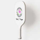 Roze Flamingo in Water Teamnaam Datum Opgericht N Pickleball Paddle (Links)