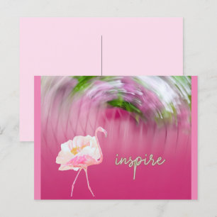Roze Flamingo Inspirerend Gezegde Inspire Quote Briefkaart