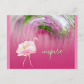 Roze Flamingo Inspirerend Gezegde Inspire Quote Briefkaart (Voorkant)
