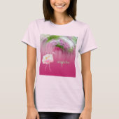 Roze Flamingo Inspirerend Gezegde Inspire Quote T-shirt (Voorkant)