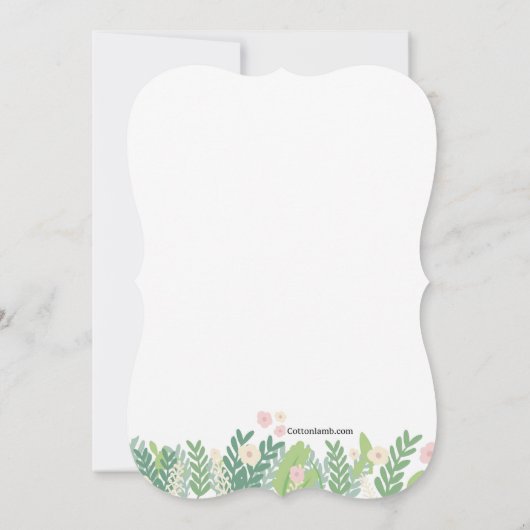Roze Flamingo Invitation Kaart (Achterkant)