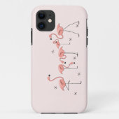 Roze Flamingo iPhone 11 hoesje (Achterkant)