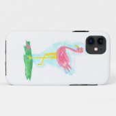 Roze Flamingo iPhone Hoesje (Achterkant (horizontaal))