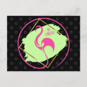 Roze flamingo is een fabelachtig Inspirerend Gezeg Briefkaart (Voorkant)