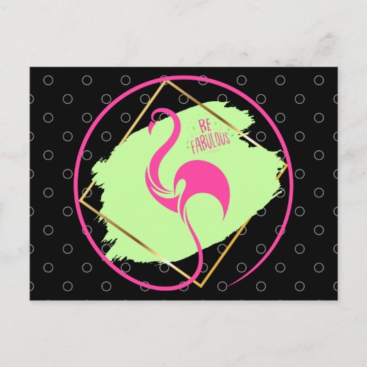 Roze flamingo is een fabelachtig Inspirerend Gezeg Briefkaart (Voorkant)