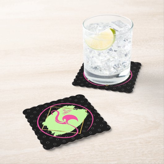 Roze flamingo is een fabelachtig Inspirerend Gezeg Kartonnen Onderzetters (Insitu)