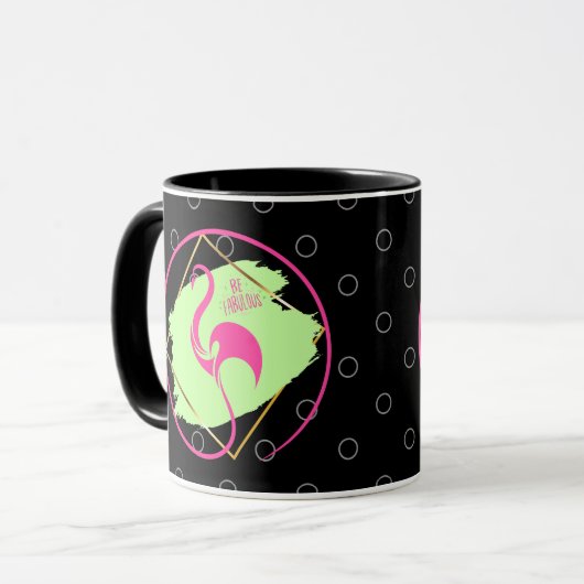 Roze flamingo is een fabelachtig Inspirerend Gezeg Mok (Voorkant links)