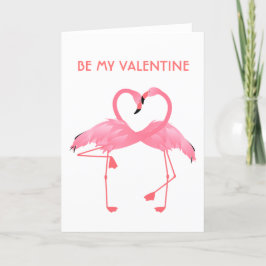 Roze Flamingo is mijn Valentijn Feestdagen Kaart
