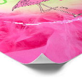 Roze flamingo Je bent prachtig Inspirerend Poster (Hoek)