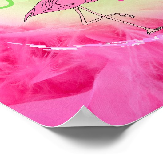 Roze flamingo Je bent prachtig Inspirerend Poster (Hoek)