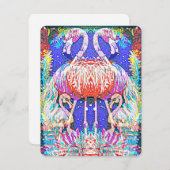 Roze Flamingo Kaart (Voorkant / Achterkant)