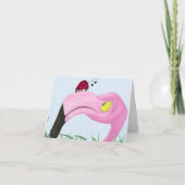 roze flamingo kaart (Voorkant)
