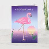 Roze Flamingo Kaart (Voorkant)