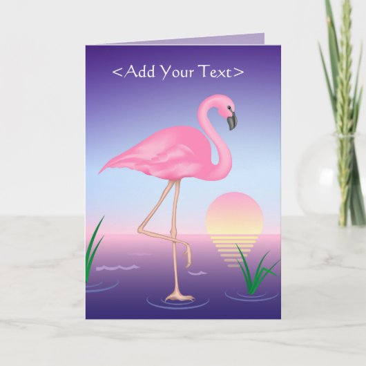 Roze Flamingo Kaart (Voorkant)