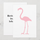 Roze Flamingo Kaart (Voorkant / Achterkant)