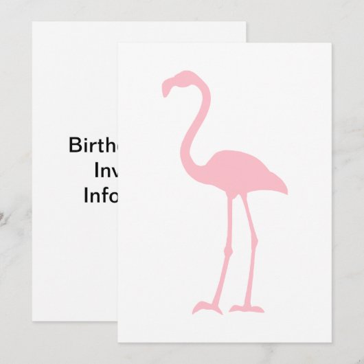 Roze Flamingo Kaart (Voorkant / Achterkant)