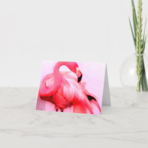 Roze Flamingo Kaart