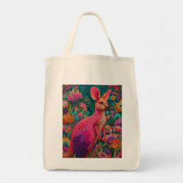 Roze flamingo-kangoeroes tote bag