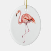 Roze Flamingo Keramisch Ornament (Rechts)
