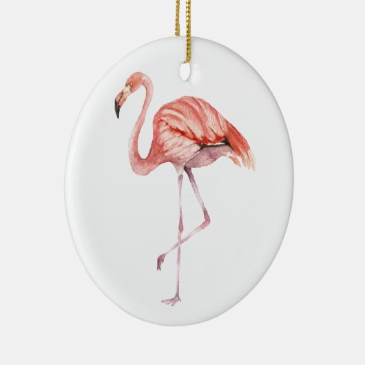 Roze Flamingo Keramisch Ornament (Rechts)