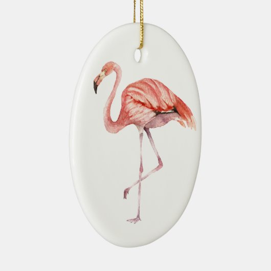 Roze Flamingo Keramisch Ornament (Rechts)