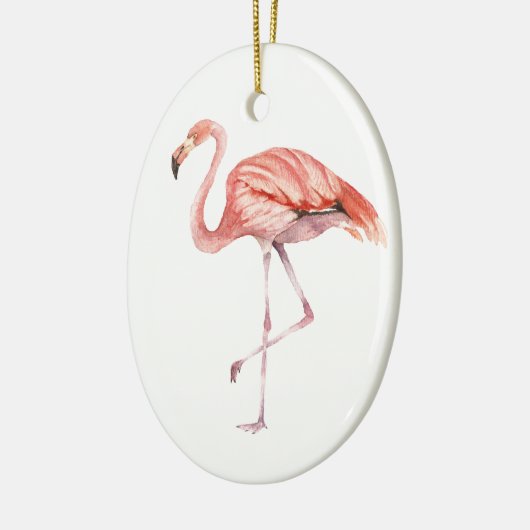 Roze Flamingo Keramisch Ornament (Links)