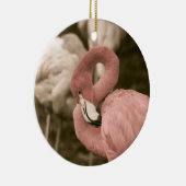 Roze Flamingo Keramisch Ornament (Rechts)