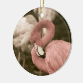Roze Flamingo Keramisch Ornament (Links)