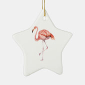 Roze Flamingo Keramisch Ornament (Rechts)
