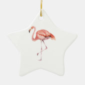 Roze Flamingo Keramisch Ornament (Voorkant)