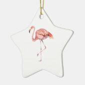 Roze Flamingo Keramisch Ornament (Links)