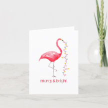 Roze Flamingo Kerst Retro Tropisch