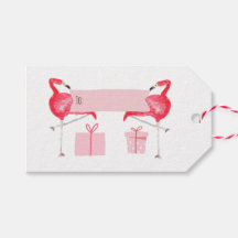 Roze Flamingo Kerst Retro Tropische Vakantie