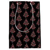 Roze Flamingo Kerstboom Flamingo's Vakantie Medium Cadeauzakje (Voorkant)