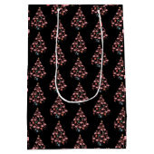 Roze Flamingo Kerstboom Flamingo's Vakantie Medium Cadeauzakje (Achterkant)