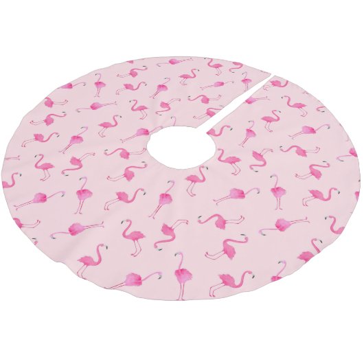 Roze Flamingo Kerstboom Rok (Gekanteld)