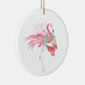 Roze Flamingo Kerstdecor Keramisch Ornament (Rechts)