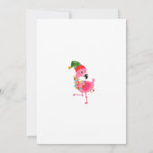 Roze Flamingo Kerstfeest uitnodiging (Achterkant)