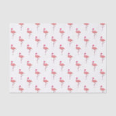 Roze Flamingo Kerstman Patroon Tissuepapier (Voorkant)