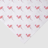 Roze Flamingo Kerstman Patroon Tissuepapier (Detail)