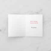 Roze Flamingo Kerstmis Retro Tropisch Feestdagen Kaart (Binnen)