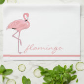 Roze Flamingo Keuken Theedoek (Gevouwen)