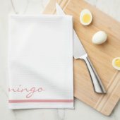 Roze Flamingo Keuken Theedoek (Quarter Fold)