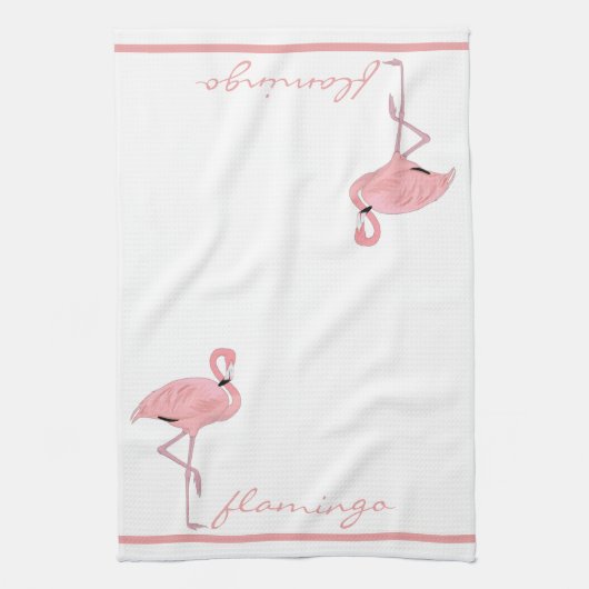 Roze Flamingo Keuken Theedoek (Verticaal)