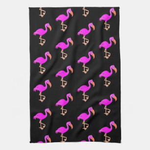 Roze Flamingo keukenhanddoek - Kies kleur