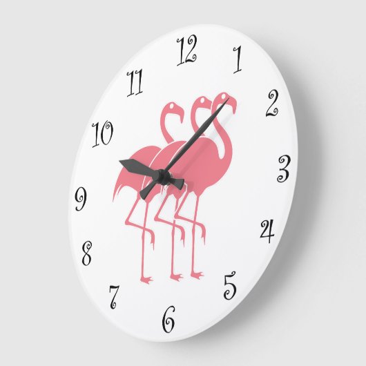 Roze Flamingo Kitchen Grote Klok (Hoek)